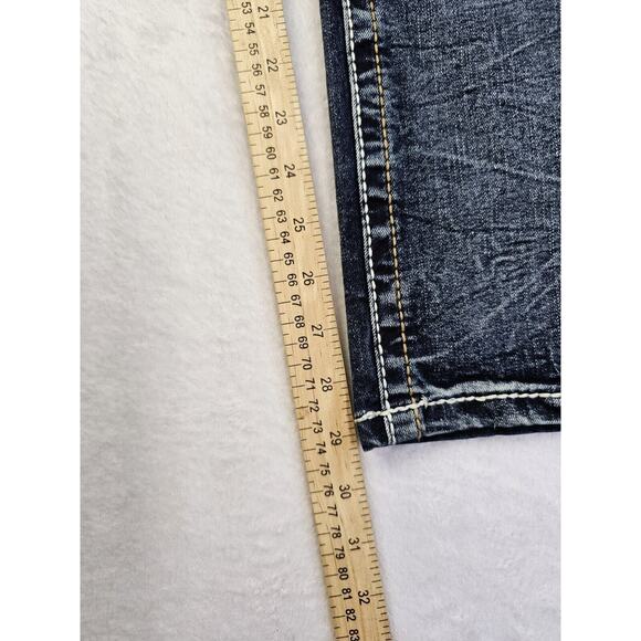 True Luck Jeans Slim Fit Men's Sz 34x30‎ Medium Wash Embroided Flap Pockets Nwt. - Picture 8 of 10